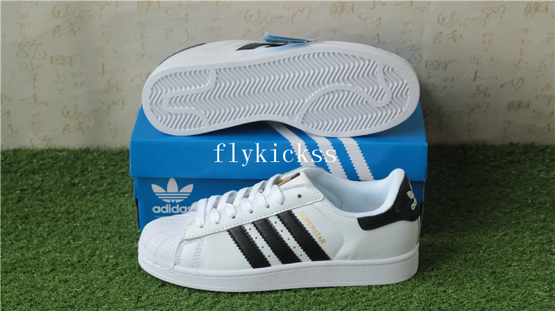 Adidas Superstar White Black Stripes C77124